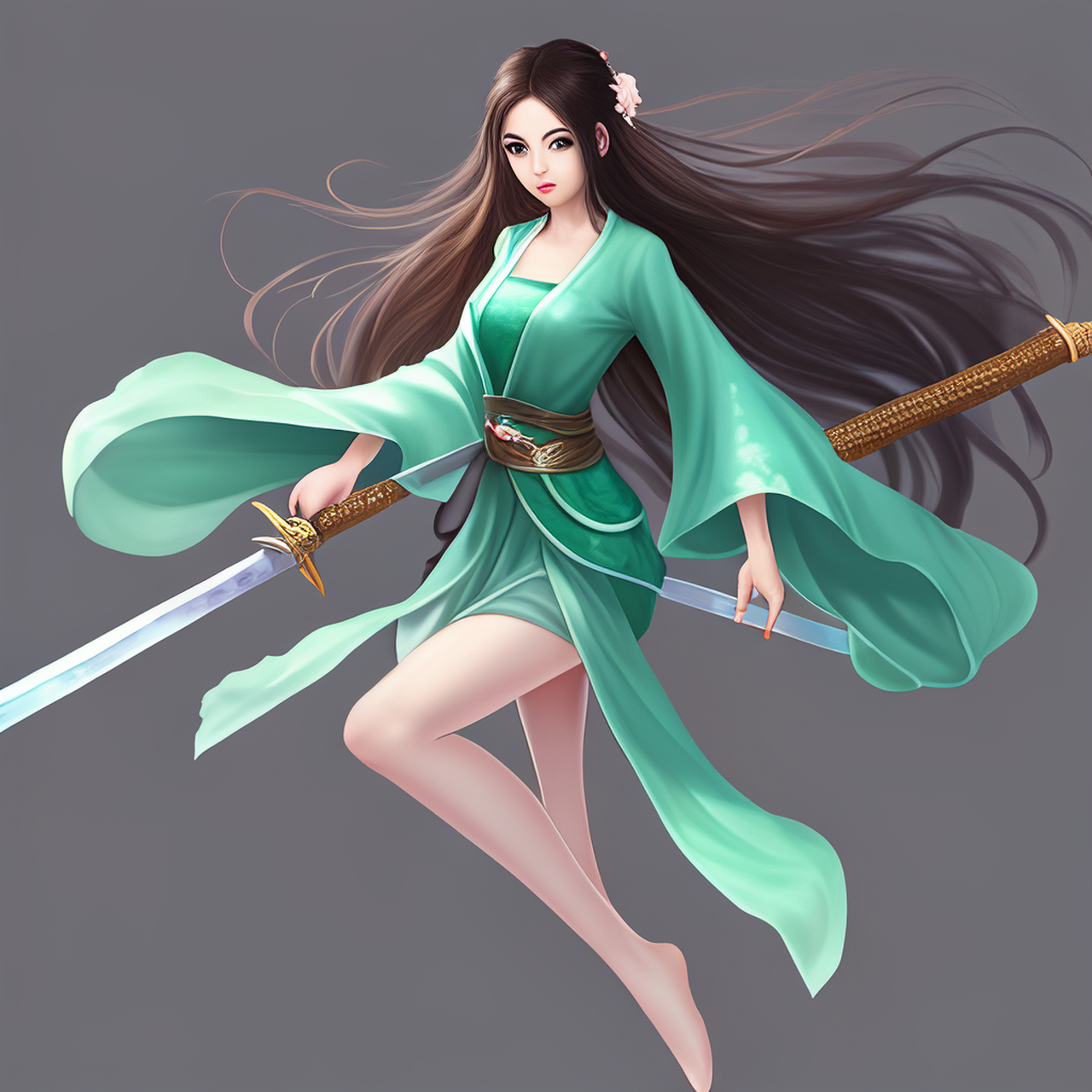 御剑飞行的仙女和想像的有点差距#百度ai绘图黑科技