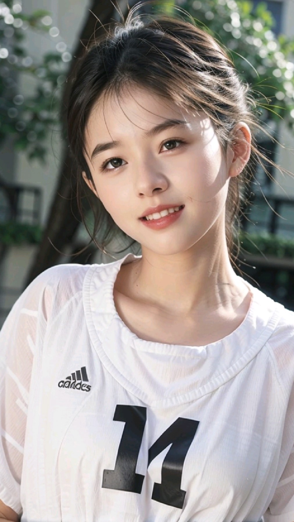 美少女运动装高清壁纸