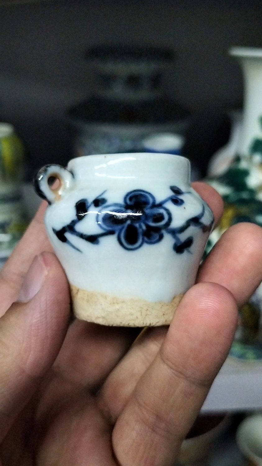 元青花鸟食罐器型精致釉水老辣-度小视