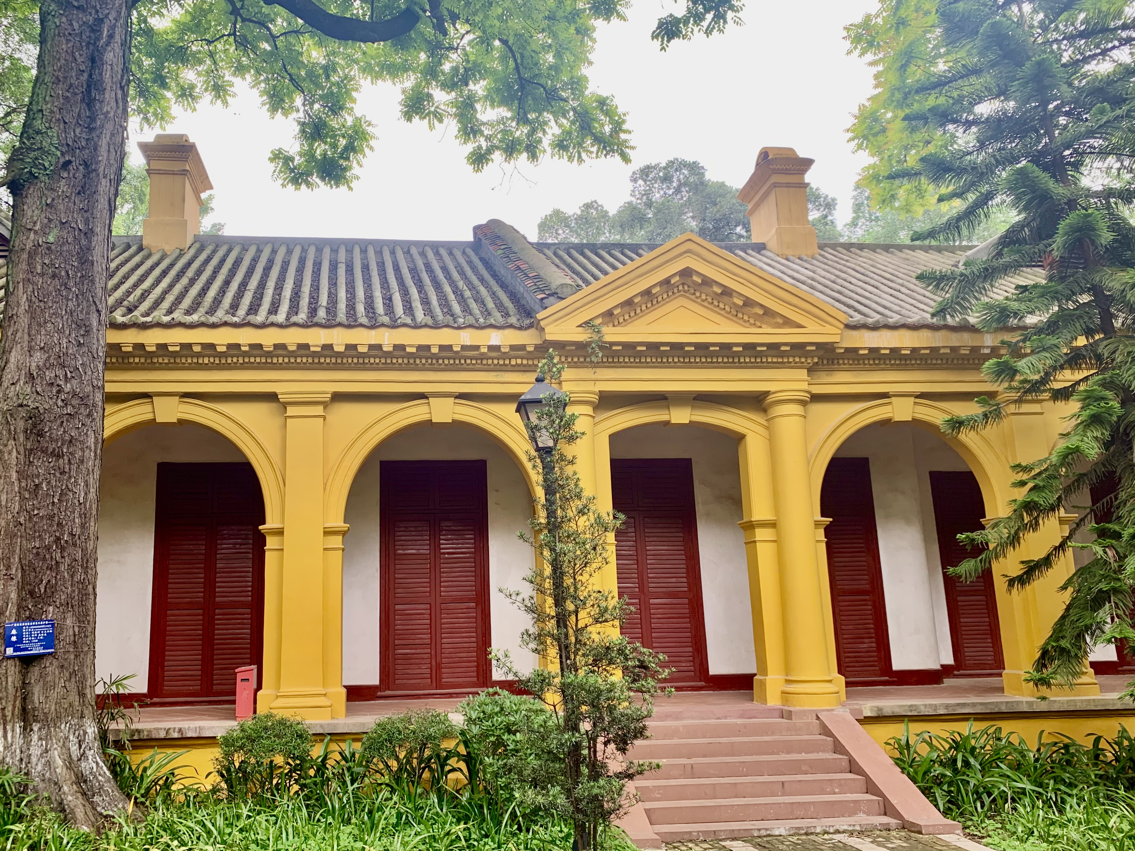 坐电梯上山,参观梧州市博物馆