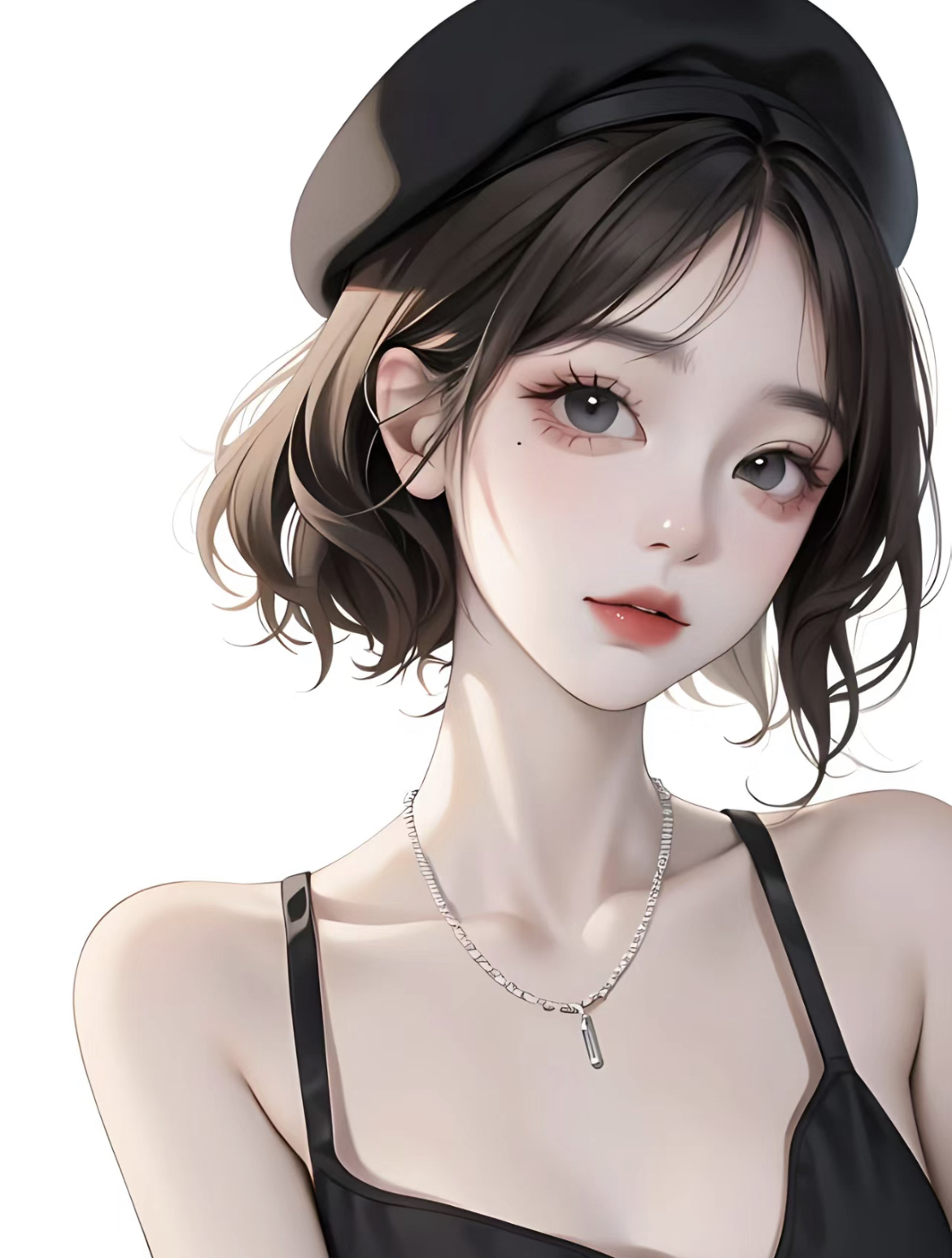 气质女头/短发女生/戴帽子的女孩