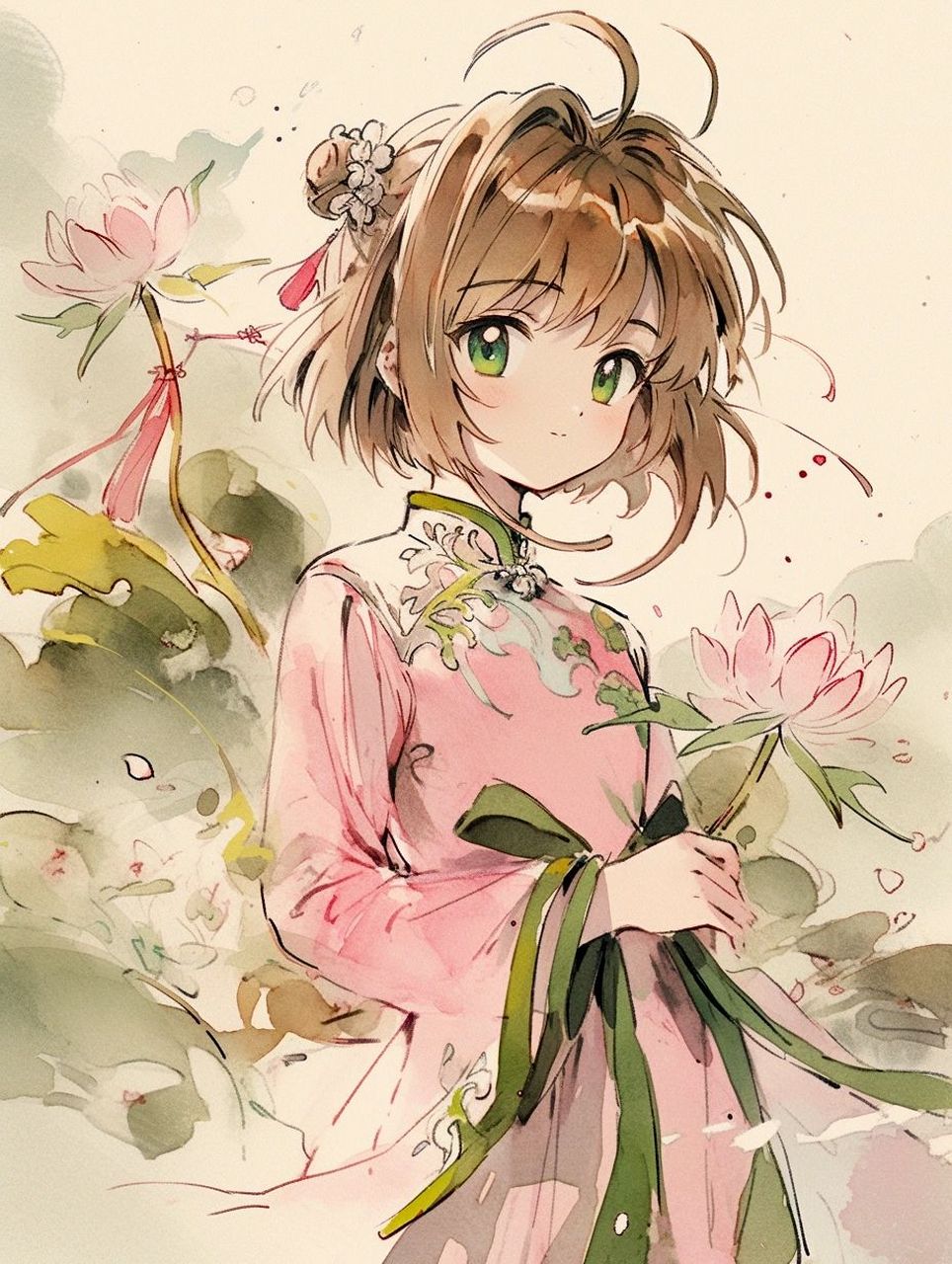 当百变小樱遇上水墨风·木之本樱 粉色系