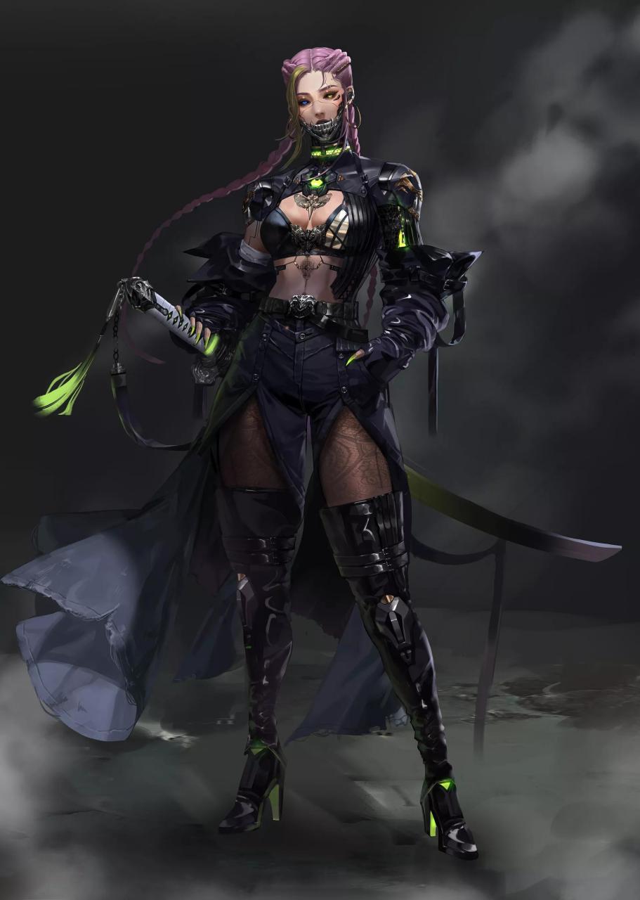 画师coco动漫角色作品欣赏,明盔亮甲的女战士.#动漫# #插画# #二次元