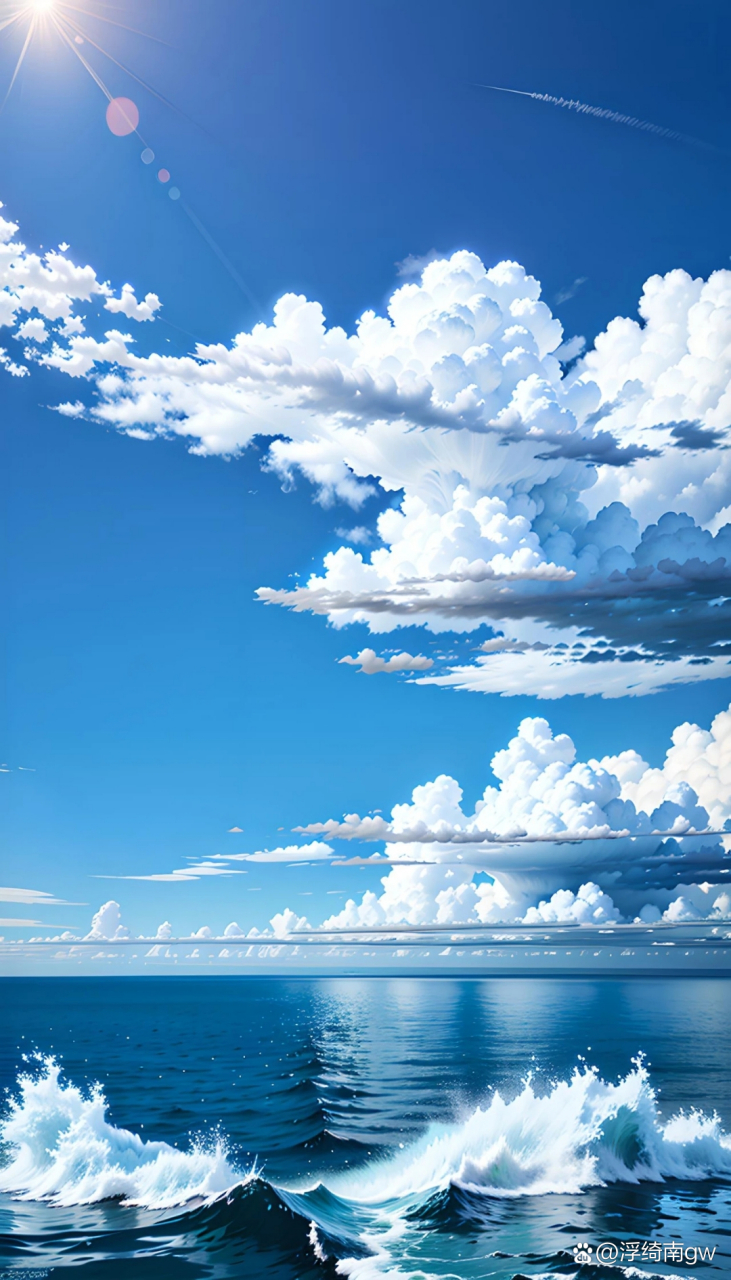 碧海蓝天,好美景色