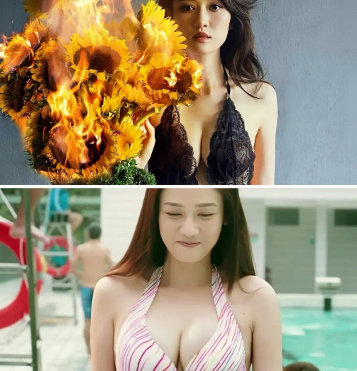 陈乔恩身穿黑色网袜,脚踏凉鞋,令人惊艳