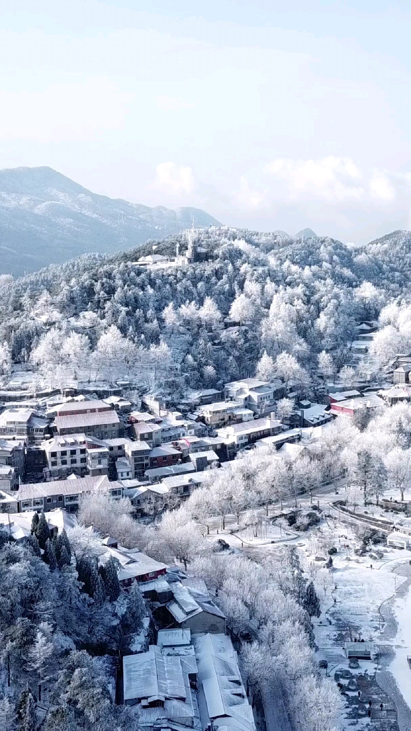 庐山下雪图片图片