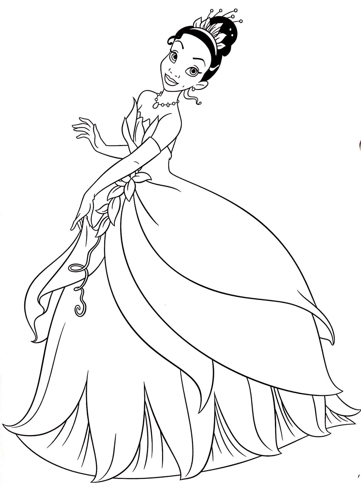 迪士尼公主线稿