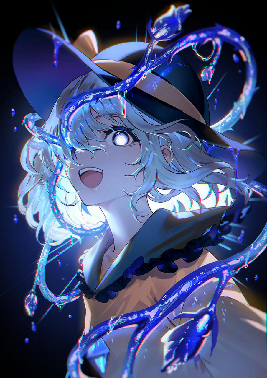 绽放的魔法少女:「粉红玫瑰」与「蓝色蔷薇」 画师:羽々斩 #二次元