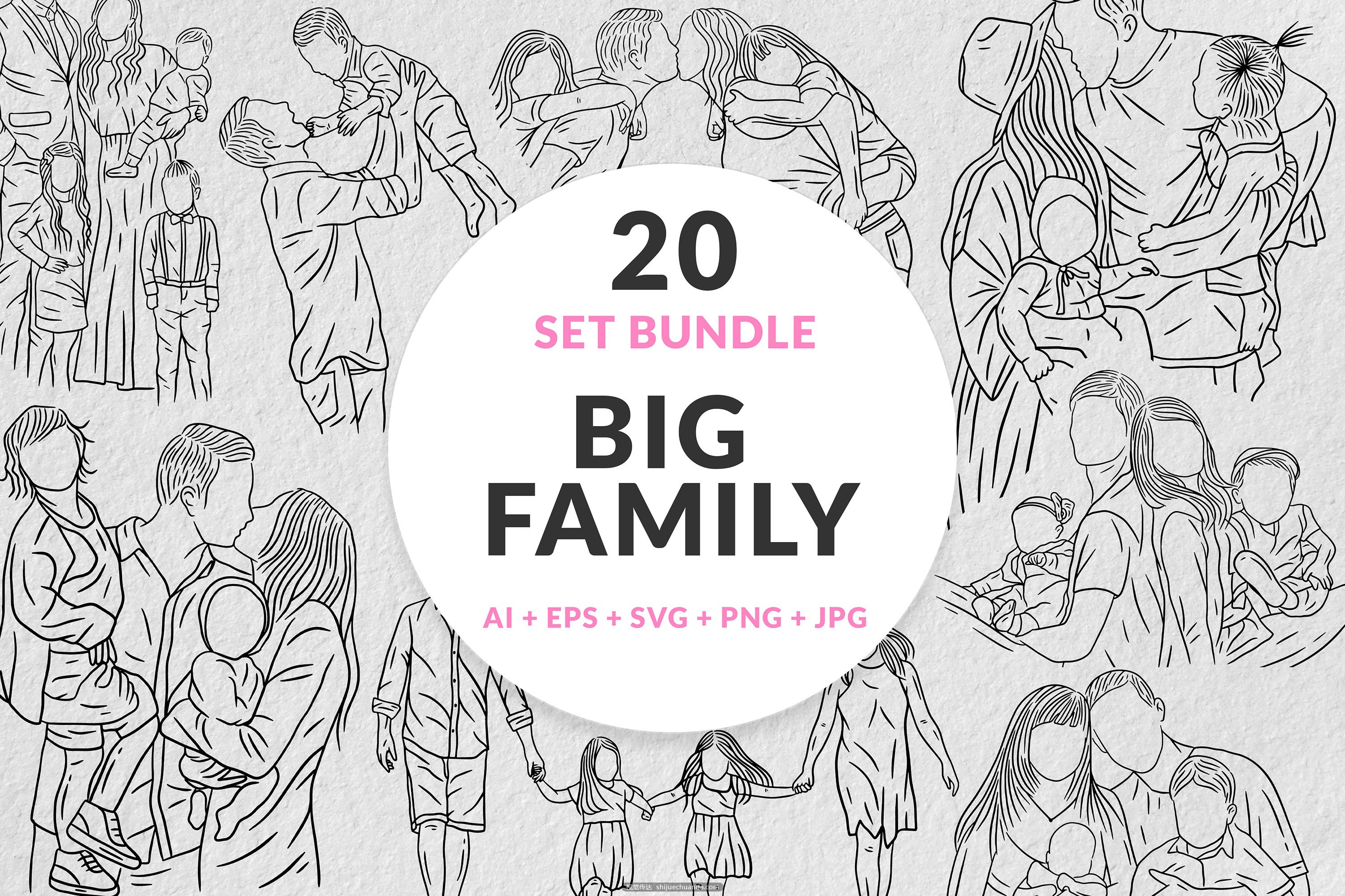 Set Mega Bundle Line Art People Family-5.jpg
