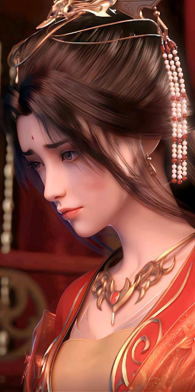 女神月婵喜服精美壁纸分享#完美世界# #国漫女神# #月婵