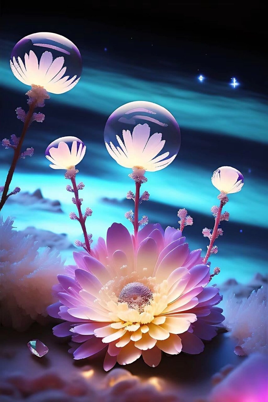 唯美浪漫的水晶花,许你一场浪漫的唯美邂逅,愿所有美好如期而遇.