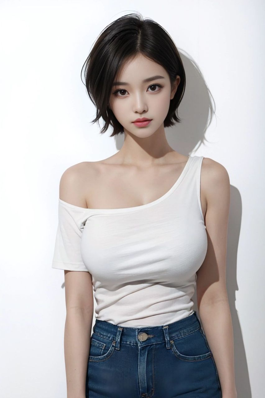 ai绘画——简单短发#养眼美女