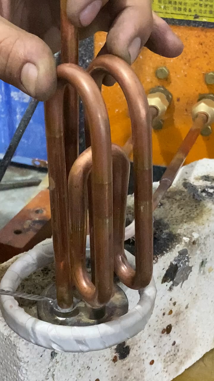 打样演示高频焊机锡焊接铜管