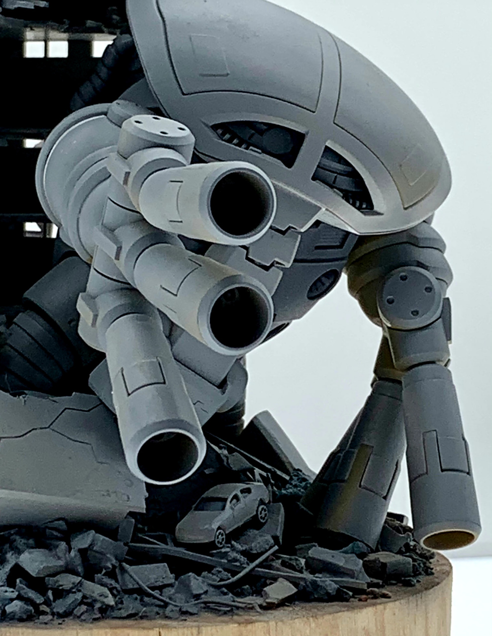 模型欣赏:战斗中的吉翁公国 msm-04g 玖阿格,by 鱼朵工作室.