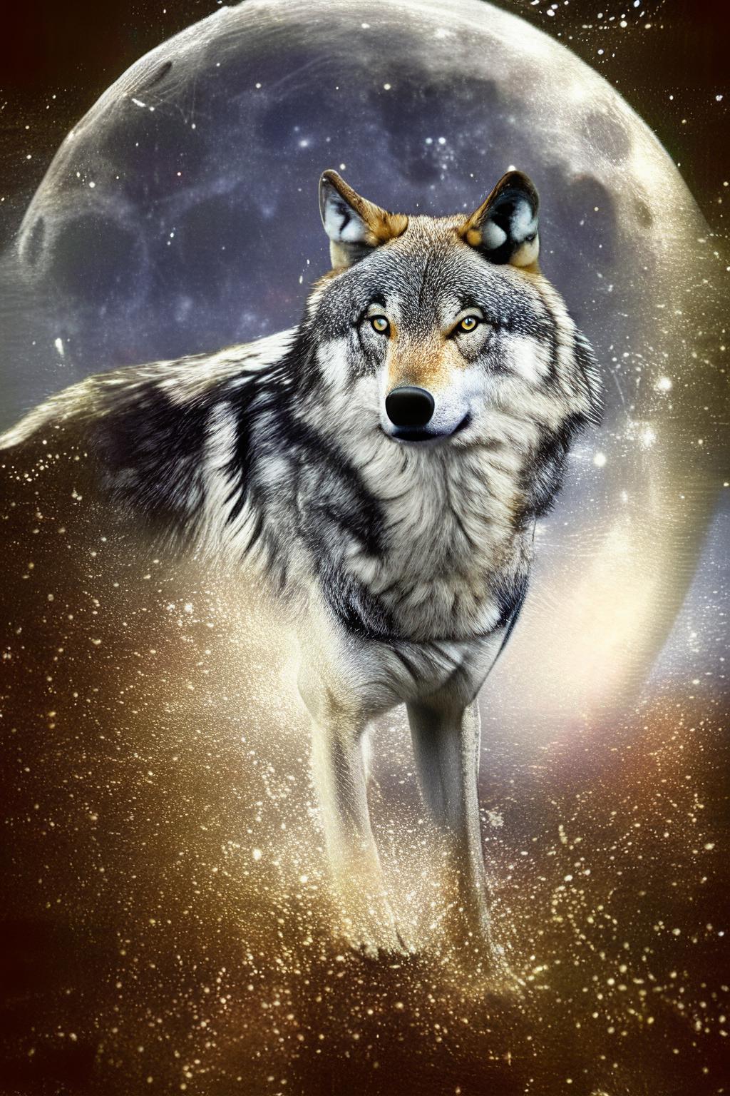 手机壁纸,一头凶狠的狼