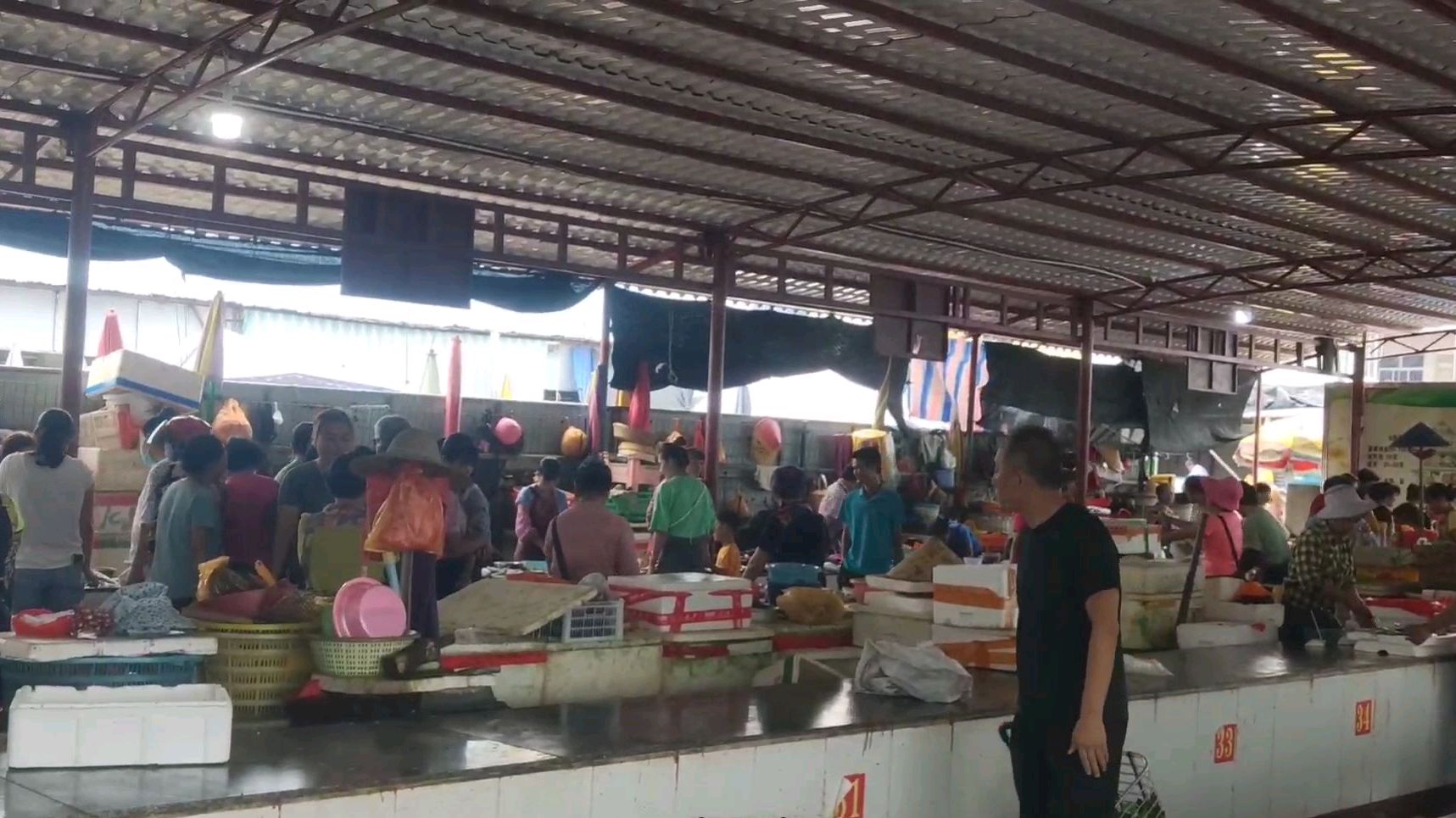 逛海南陵水海鲜市场,鲍鱼5元1个,皮皮虾价格让人不敢相信,看下