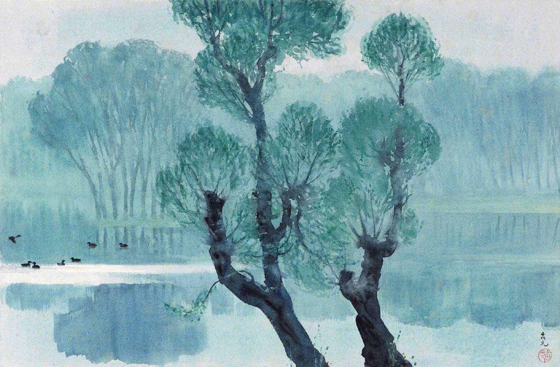 画家:古元 676767 #插画