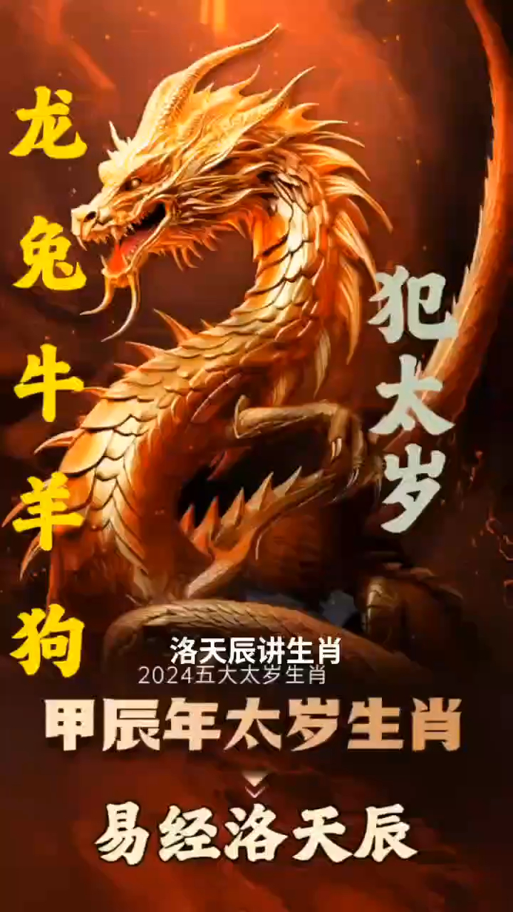 2024甲辰年有五大太岁生肖
