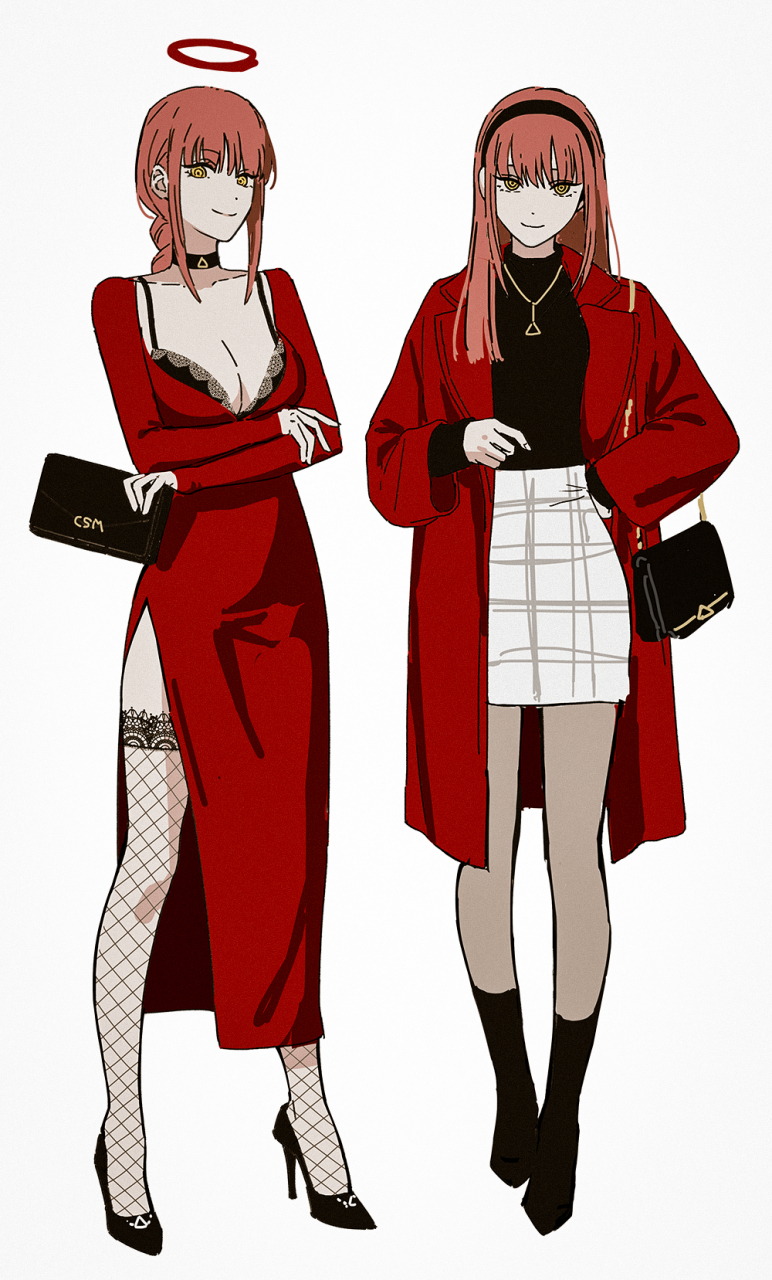 便服玛奇玛  画师:solraka #电锯人# #玛奇玛# #同人