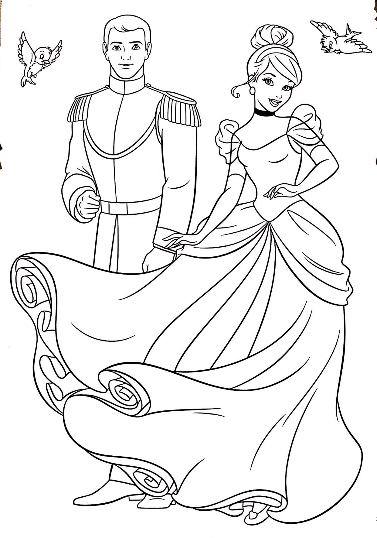 迪士尼公主线稿