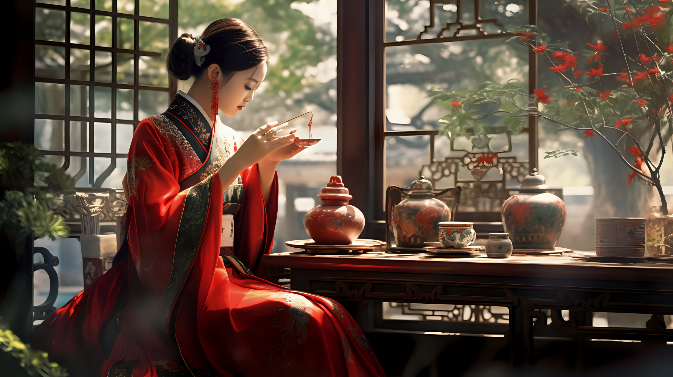 茶艺#ai绘画# #美女# #壁纸