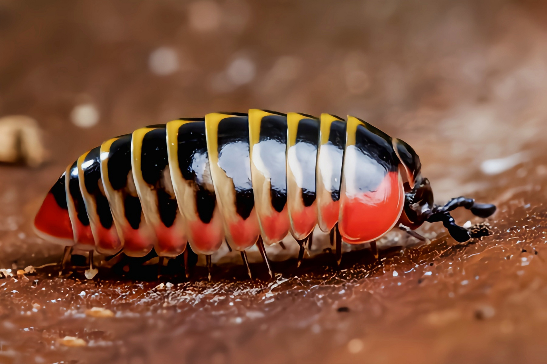 每天认识一种动物——糖果红球马陆 糖果红球马陆别名红球马陆,原产于