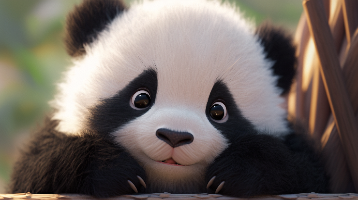 可爱大熊猫头像壁纸背景