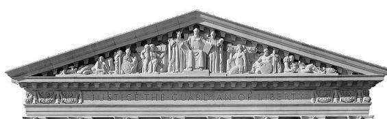 美国最高法院门楣雕像图片
