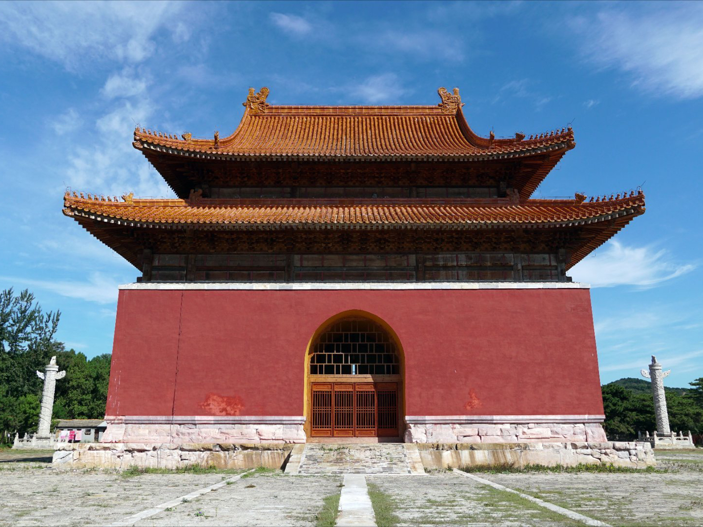 康熙景陵大碑楼的修建,被毁,复建