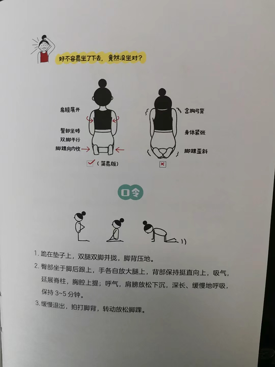 金刚跪坐~  针对经络:胃经,肝经,肺经功效:健脾消食,疏肝理气.