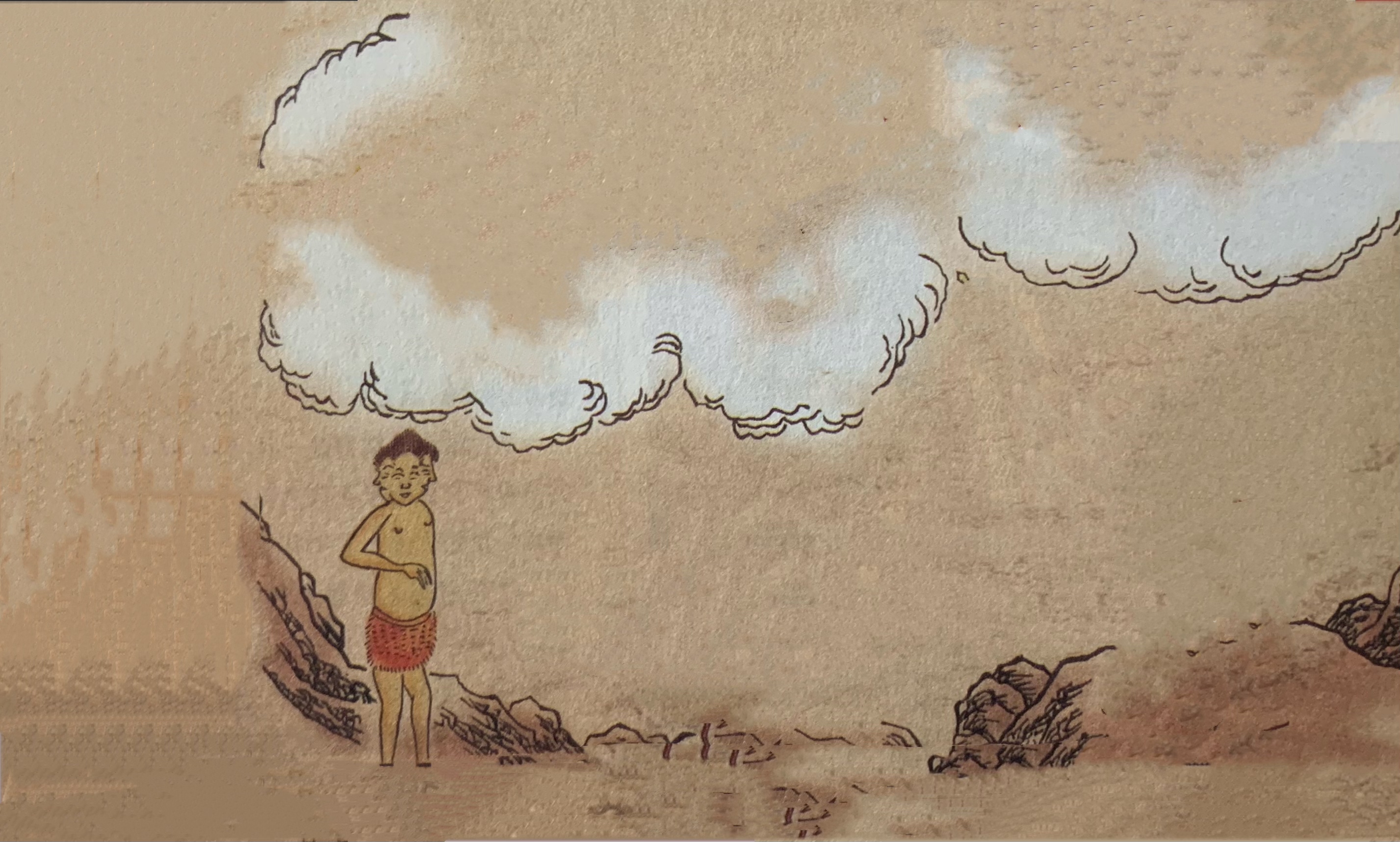 国学《山海经》大荒西经——三面人,造化弄人"三面"变"三头"