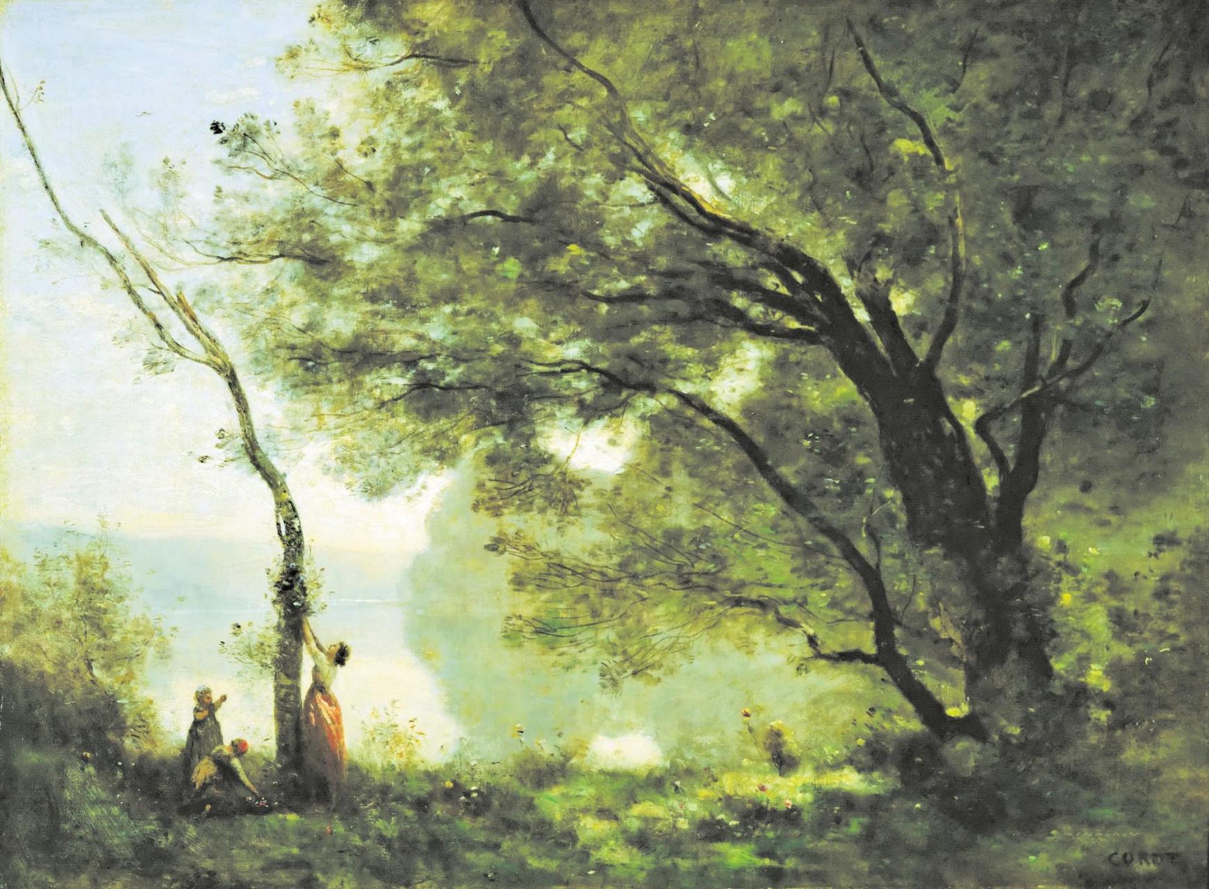 蒙特枫丹的回忆 souvenir de mortefontaine 〔法〕柯罗 1864年 法国