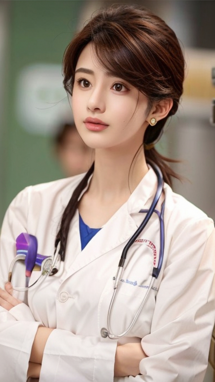 白大褂美女图集,气质白衣天使护士姐姐艺术照写真#养眼美女# #致敬