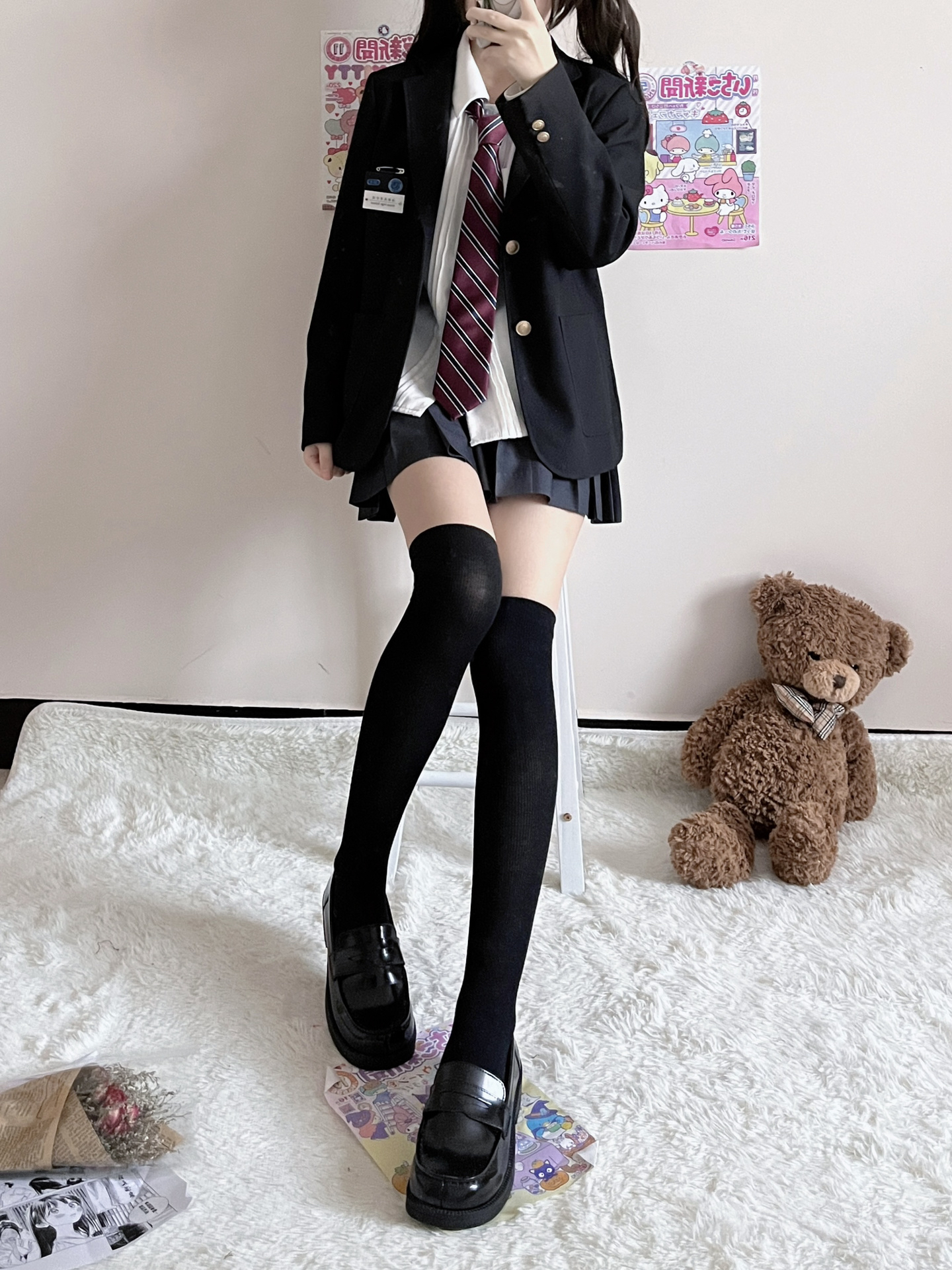 胖子穿jk制服