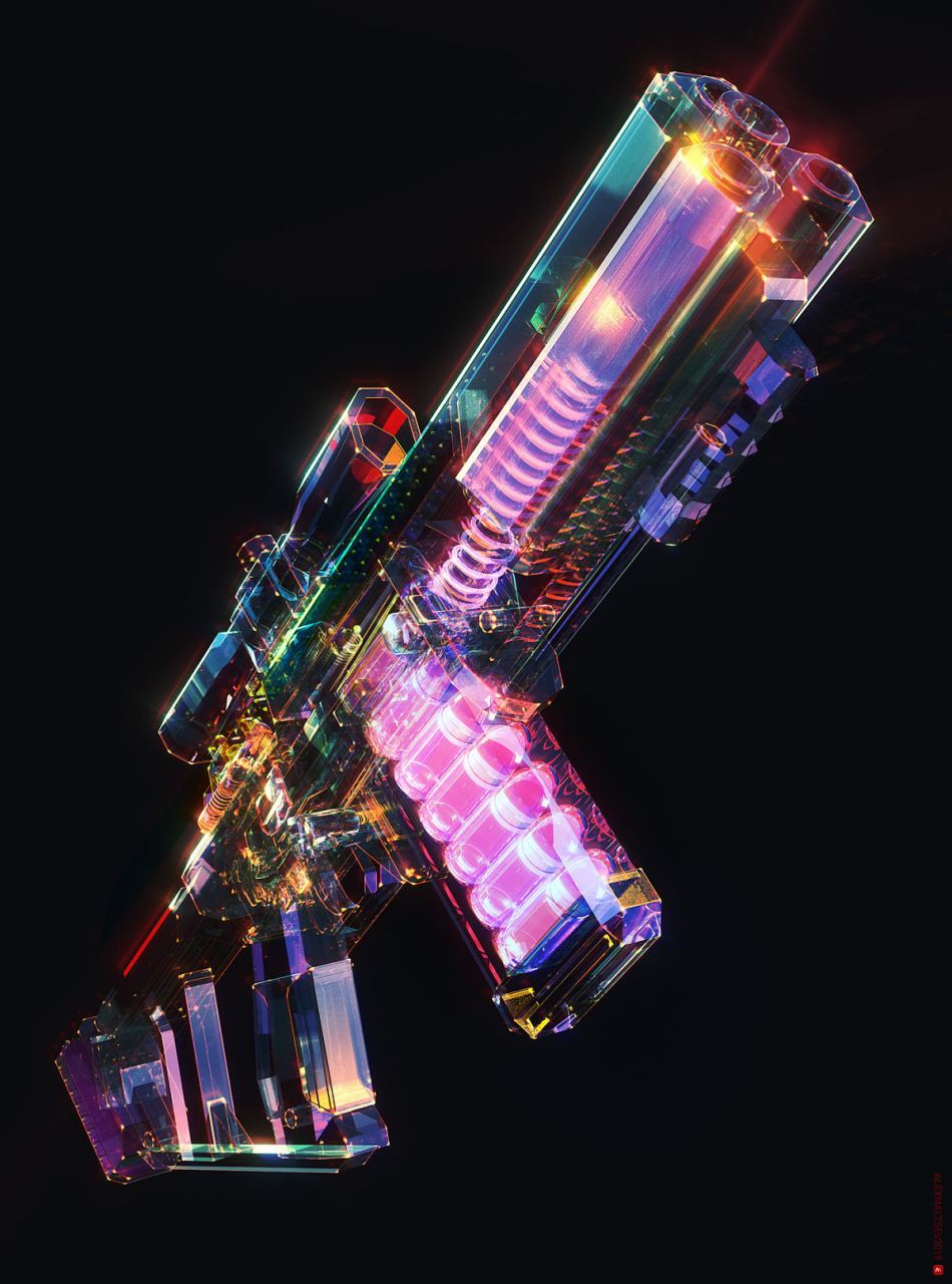 开黑头像推荐,赛博朋克风格枪械.