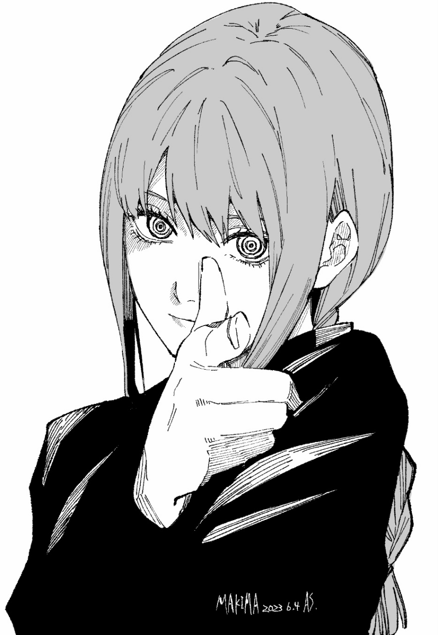 砰!  画师:松本明澄 #电锯人# #玛奇玛# #插画