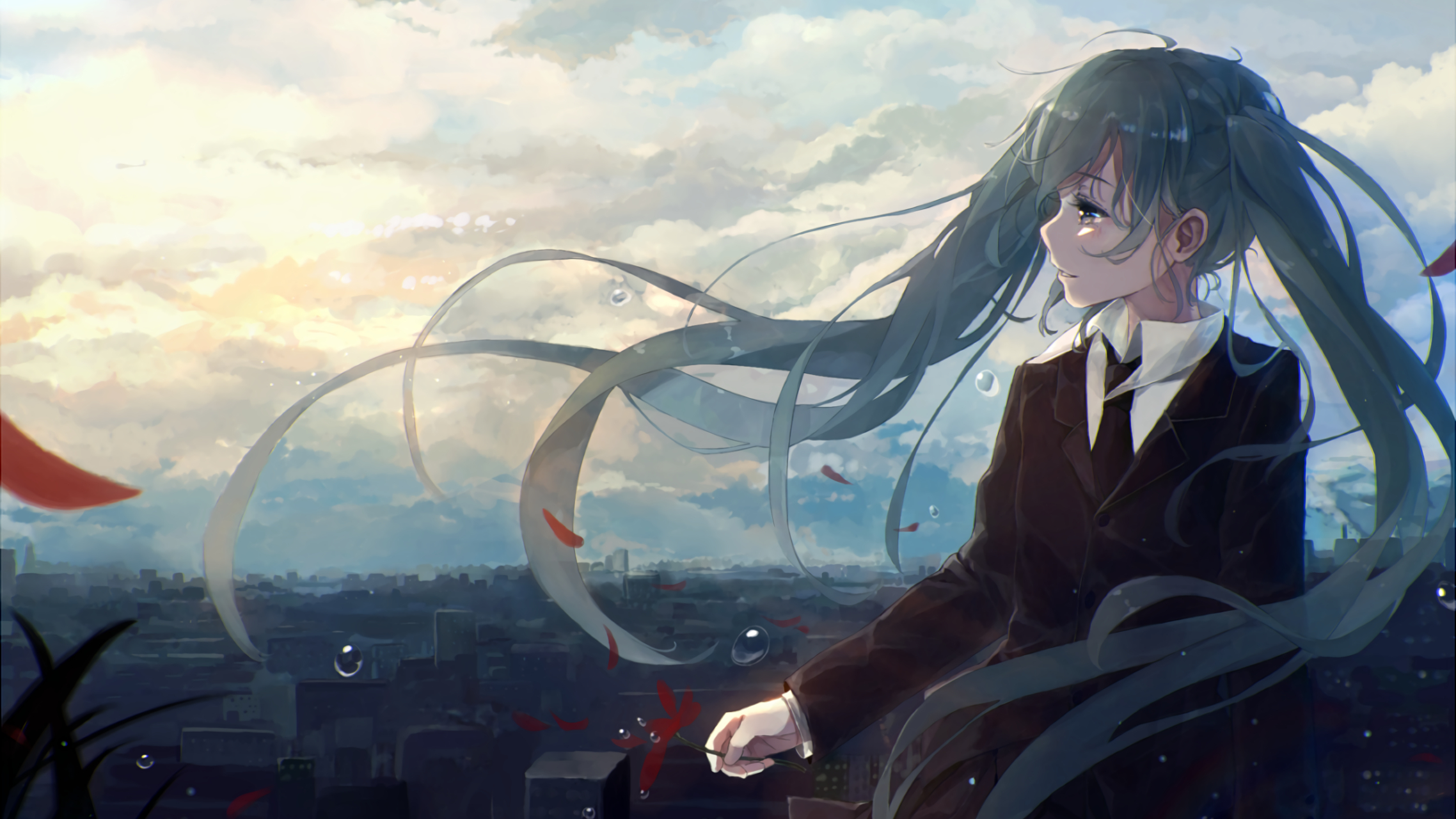 西装侧颜公主殿下#二次元美图# #动漫美图