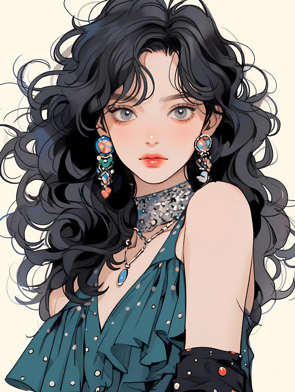 港风大美人 #二次元# #ai共创计划# #ai绘画