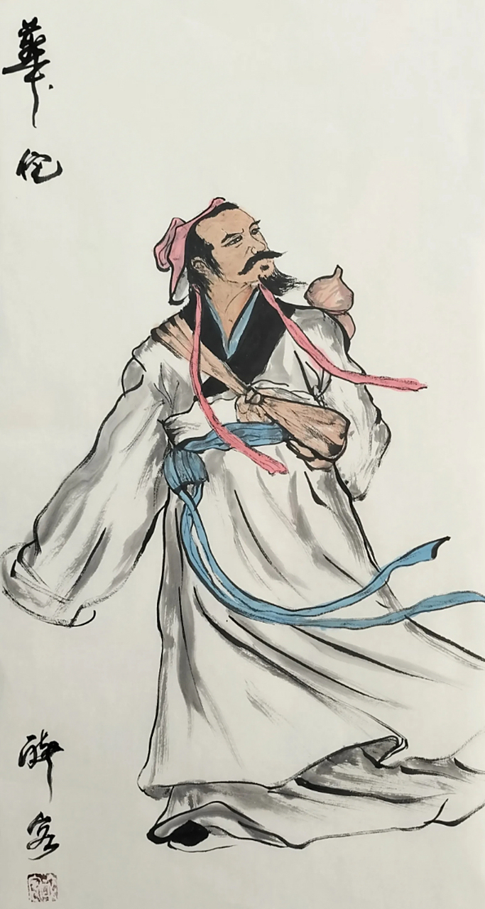 三国时期,华佗掀开被子,准备给病人把脉