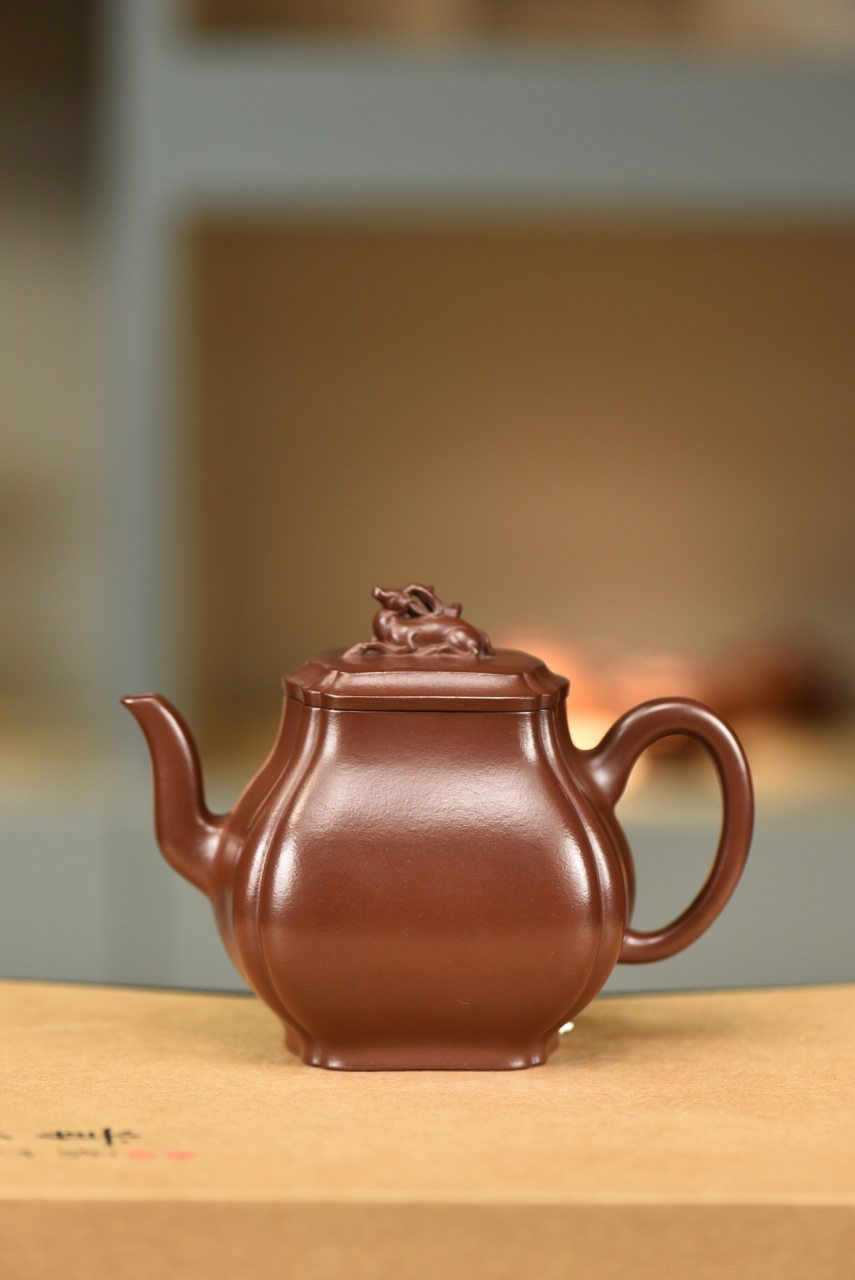 年新作【禅墩·鹿鸣】  原矿紫朱泥,冰窖冷藏泥料,300cc#宜兴紫砂壶