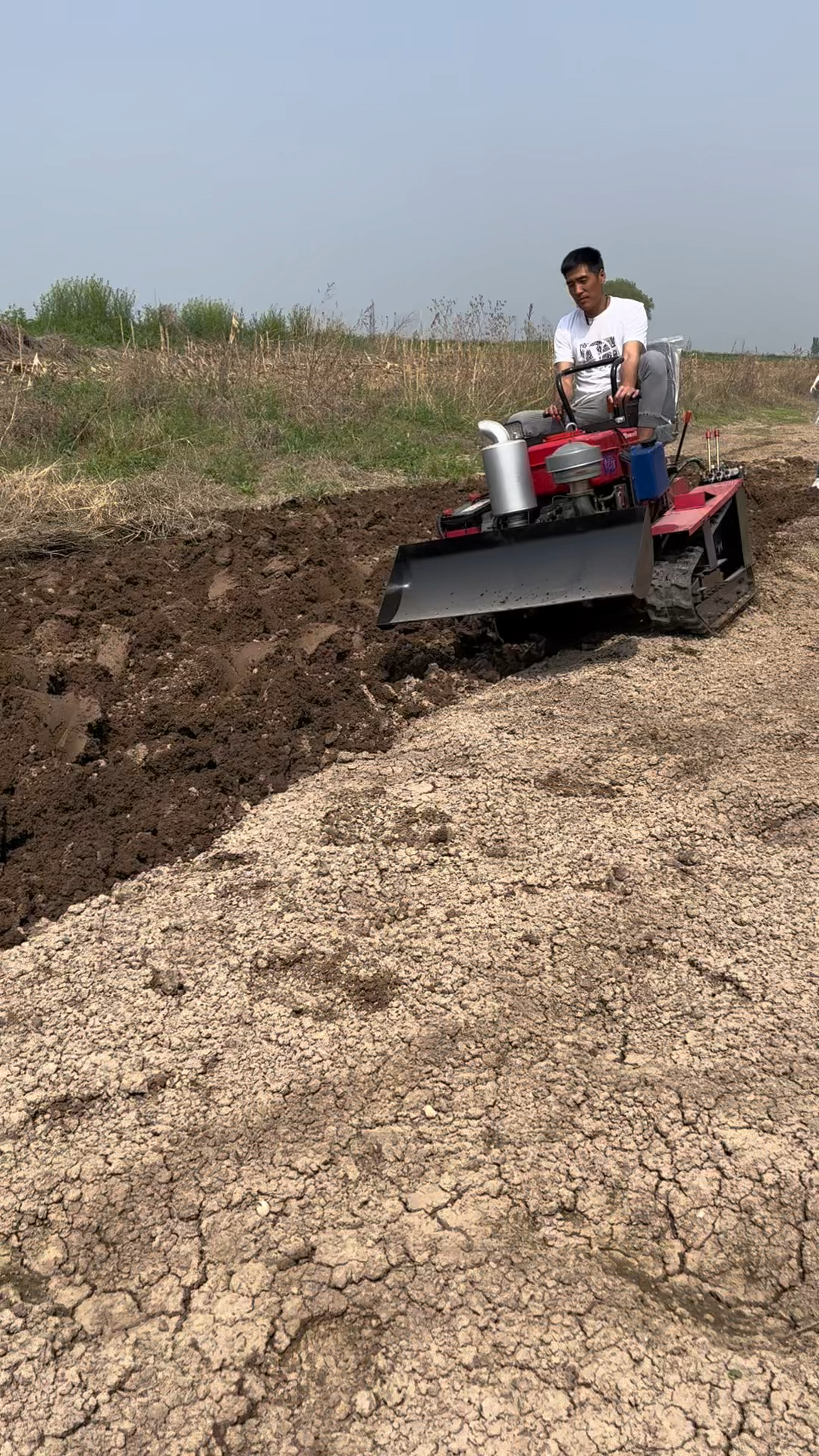 双铧犁犁地翻地