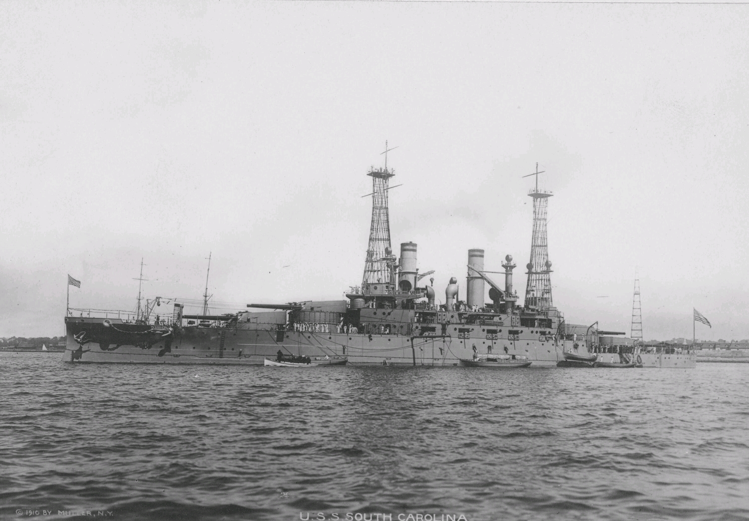 战舰欣赏美国南卡罗来纳级战列舰