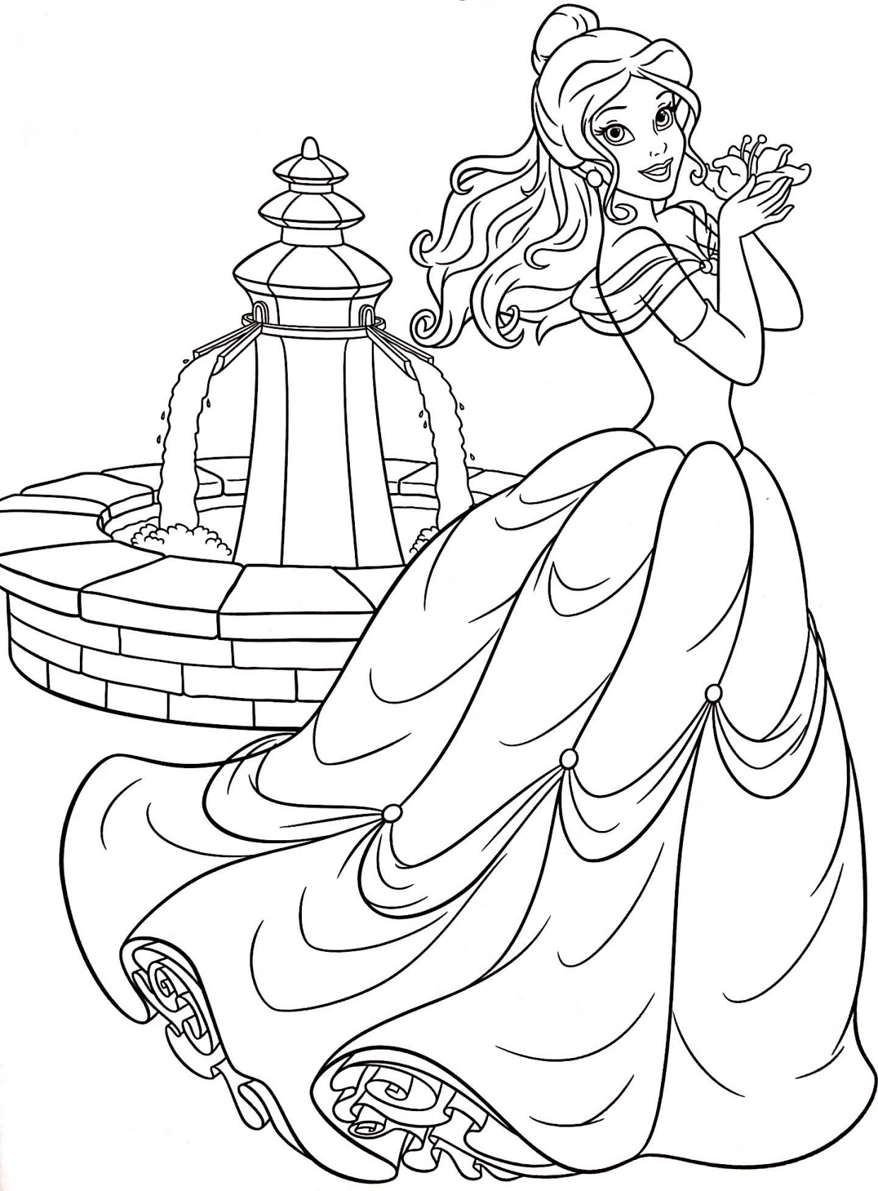 迪士尼公主线稿