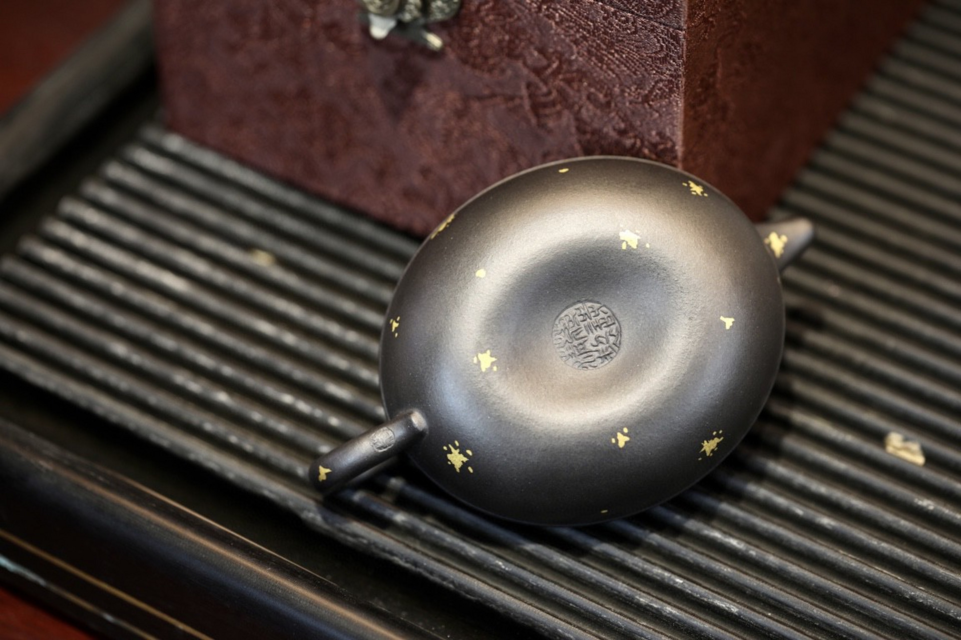 椭圆线圆·捂灰洒金|优质朱泥|140cc|全手  整个