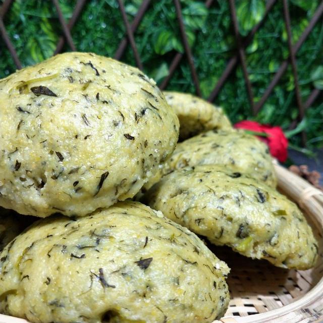 教你在家做玉米面野菜窝窝头,萱软咸香,营养更健康