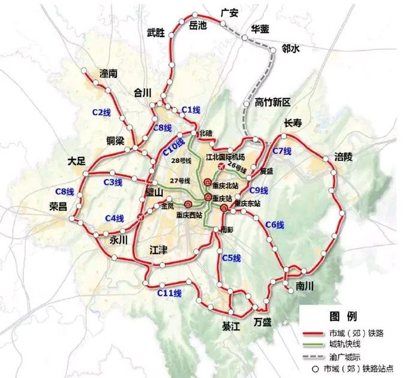 在重庆的市郊铁路中,合川算是起了个大早,却赶了个晚集,拥有重庆第一