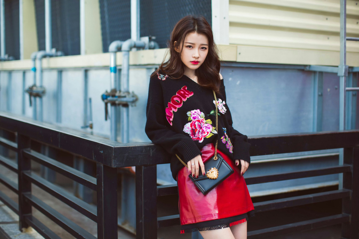 孙怡这身穿搭好美,果然人美穿啥都好看