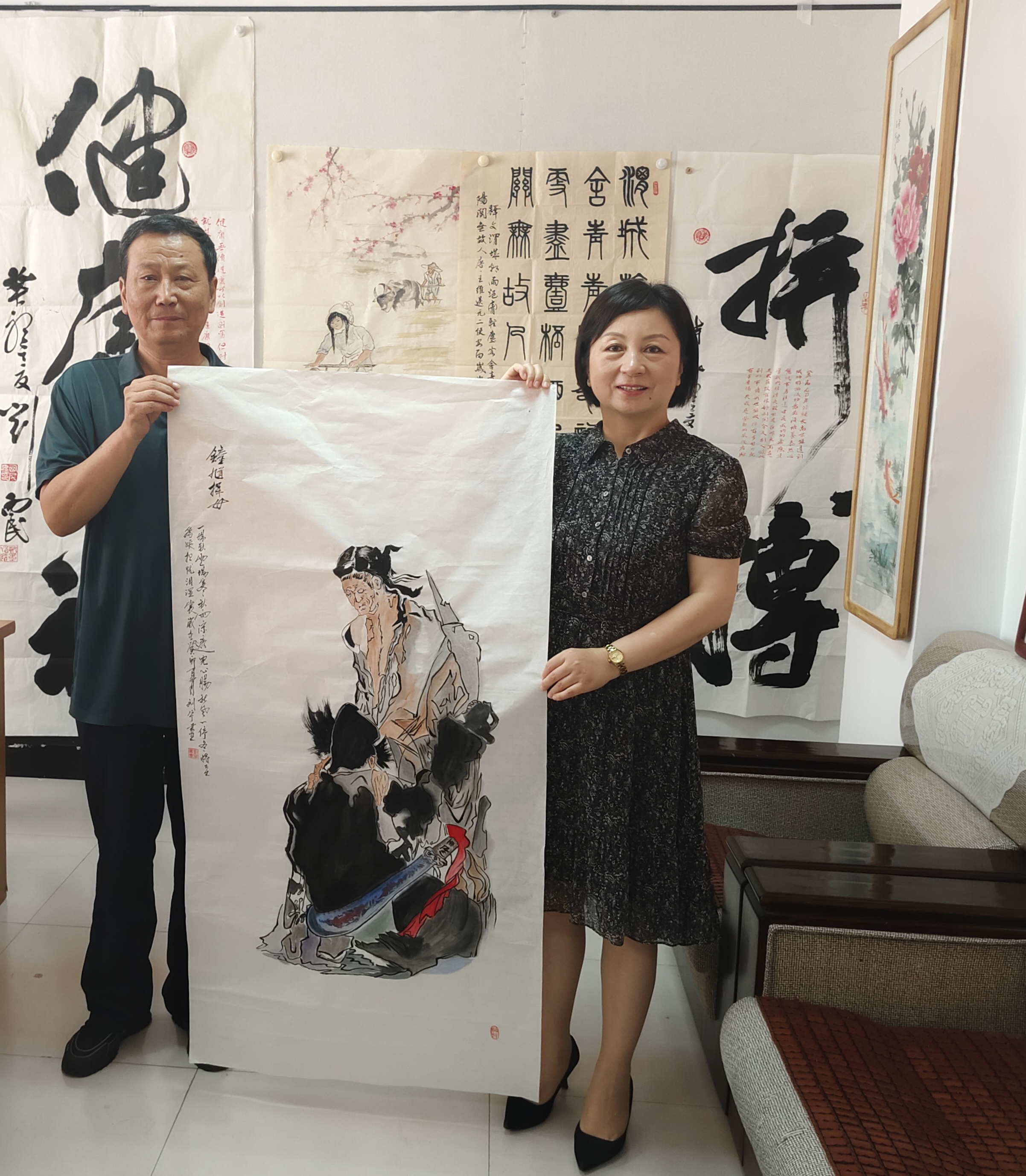 渭南市老干局莅临老年书画家协会调研指导工作