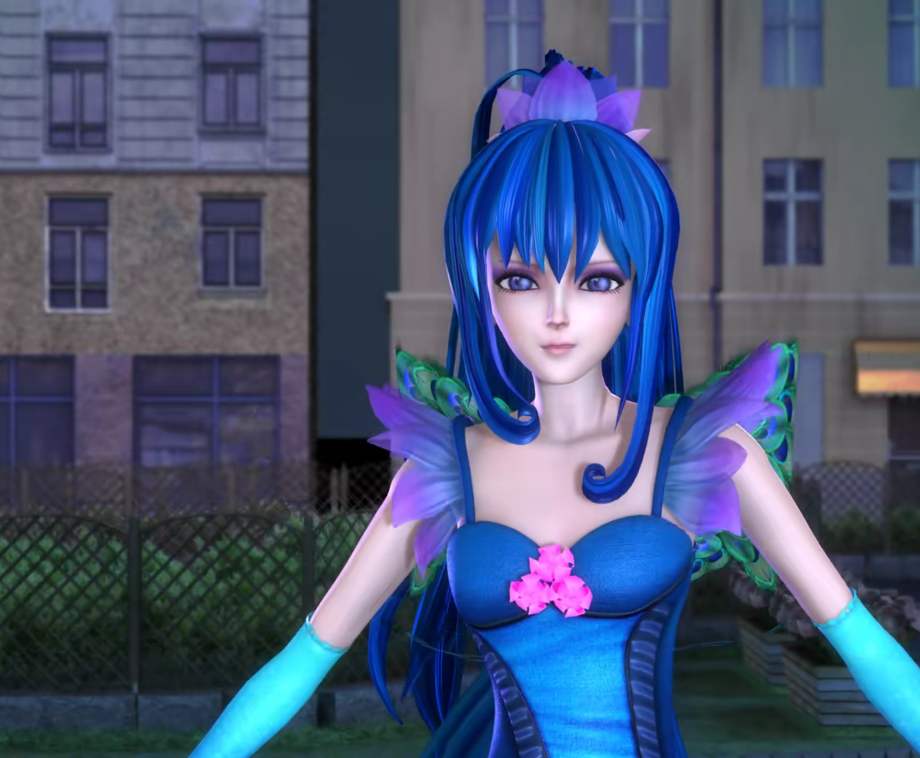 叶罗丽陈思思的魅力或在此,她身穿蓝色连衣裙后少女感十足更美丽