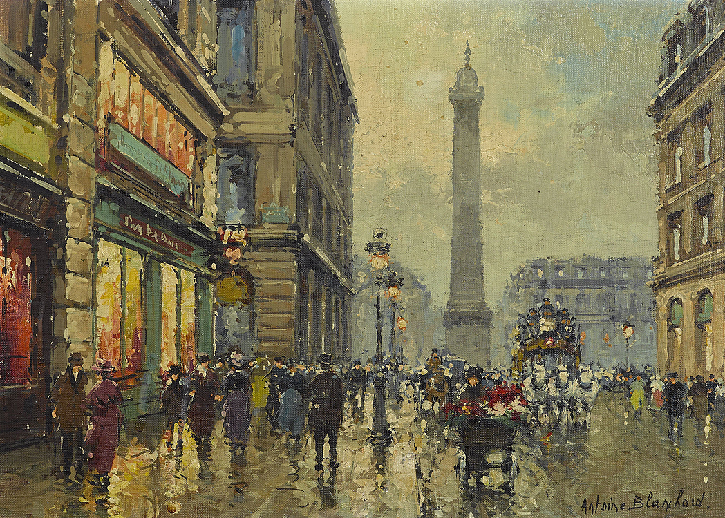 美丽的巴黎街景油画作品欣赏